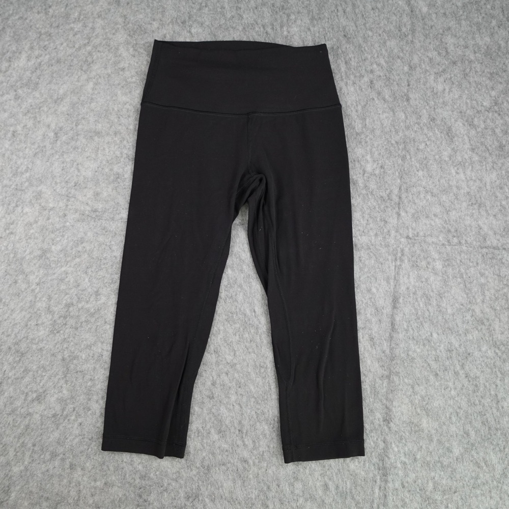 Lululemon Leggings Womens 6 Black Align High Rise Cropped Yoga Athletic Gym Run